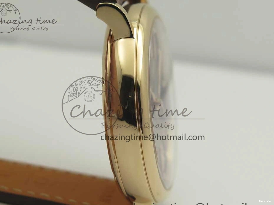 MIROTIME 0428 SportInspired Portofino IW458101 RG MK 1:1 Best Edition Gray Dial On Brown Leather Strap MIYOTA 7165